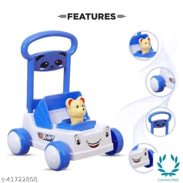Divi Divine First Step Baby Sit-to-Stand Activity Walker, Baby Push Walker (Blue 6-18 Months) - 6-18 Months, Blue, Plastic, Pull Along Toys, Pack Of :1